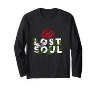 Design estetico con Farfalle e Rose dell'anima perduta Maglia a Manica