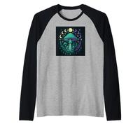 Design estetico dei Funghi botanici celesti della Luna di Strega Maglia con Maniche Raglan
