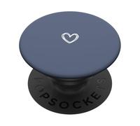 Design estetico minimalista con simbolo del cuore blu PopSockets PopGrip Adesivo