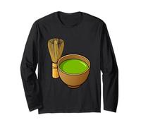 Design estetico Minimalista per Amanti del tè Matcha Maglia a Manica