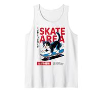 Design estetico per Skateboarding Cat Cool Streetwear Canotta