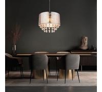 Design Faretto da Soffitto Pendente Studio Paralume Tessuto Lampada di Cristallo [EEK: Non valutato]