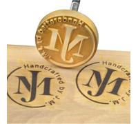 Design - Ferro da stiro con logo personalizzato per legno, kit per timbri a caldo, manico incluso, lavorazione del legno realizzato a mano da Design (12,7 x 12,7 cm)