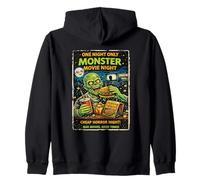 Design Film Horror Retro Mostro Terrore Cinema Drive-in Felpa con Cappuccio