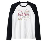 Design First Mom Blessed New Motherhood Mama Maglia con Maniche Raglan