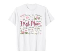 Design First Mom Blessed New Motherhood Mama Maglietta