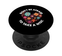 Design floreale colorato a forma di cuore PopSockets PopGrip Adesivo