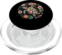Design floreale colorato con ibisco tartaruga PopSockets PopGrip per MagSafe