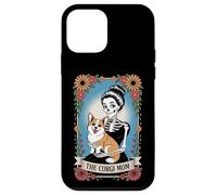 Design floreale gotico con scheletro mamma Corgi Custodia per iPhone 12 mini