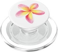 Design floreale hawaiano Plumeria rosa e giallo PopSockets PopGrip per MagSafe