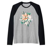 Design Floreale Tropicale di Puerto Vallarta, Mexico Beach Vibes Maglia con Maniche Raglan