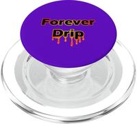 Design Forever Drip testo nero arancione giallo contorno PopSockets PopGrip per MagSafe