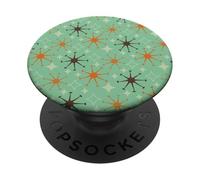 Design geometrico a forma di stella nello spazio atomico moderno della metà del secolo PopSockets PopGrip Adesivo