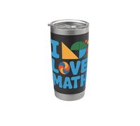 Design geometrico I Love Math Bicchiere termico in acciaio inox doppia parete