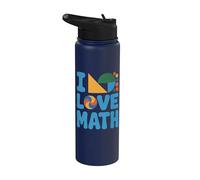 Design geometrico I Love Math Stainless Steel Insulated Water Bottle