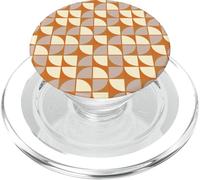 Design geometrico moderno di metà secolo con luna a quarto di luna, arancione PopSockets PopGrip per MagSafe