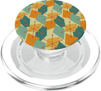 Design geometrico moderno di metà secolo in caldi colori autunnali PopSockets PopGrip per MagSafe