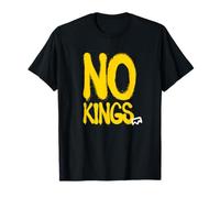 Design giallo audace in stile graffiti "NO KINGS!" Maglietta