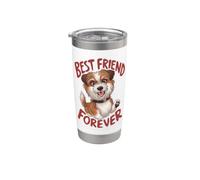 Design gioioso con cucciolo fedele compagno per sempre Bicchiere termico in acciaio inox doppia parete