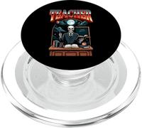 Design gotico di Halloween con scheletro dell'insegn PopSockets PopGrip per MagSafe