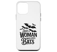 Design gotico spettrale con scritta "Just A Woman Who Loves Bats Custodia per iPhone 12 mini