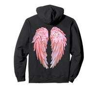 Design Grafico Ali d'Angelo sul Retro Felpa con Cappuccio