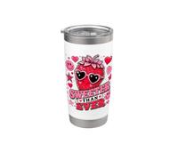 Design grafico con fragole più dolce che mai Bicchiere termico in acciaio inox doppia parete