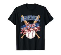 Design Grafico del Giocatore di Baseball è Il Mio Amore Lingua Fan Maglietta