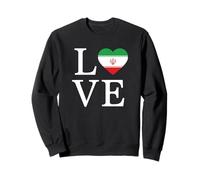 Design Grafico della Bandiera a Forma di Cuore Love Iran Persian Pride Felpa