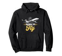 Design Grafico Divertente Born Fly di Born To Fly Felpa con Cappuccio