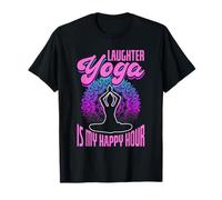 Design Happy Hour di Yoga della Risata Maglietta