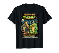 Design Horror Retro Zombie Monster Movie Drive-in Maglietta