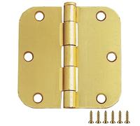 Design House 181404 5/8 "Radius Steel Hinge Hardware Door Hinges Porte Interne, Ottone Satinato, 10 pz