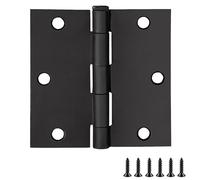 Design House 188938 Cerniere angolari quadrate, confezione da 10, nero opaco, 10 pezzi