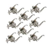 Design House 190827 Scroll Privacy Maniglia per porta letto e bagno in nichel satinato, confezione da 8