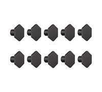 Design House 206599-BLK - Manopole esagonali per armadietto, confezione da 10, colore nero opaco, confezione da 10