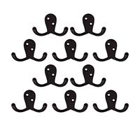 Design House 207787 Doppio gancio 10 Pack Nero Opaco Acciaio Lega