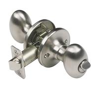 Design House 750497 Egg Privacy Bed and Bath Door Knob Satin Nickel