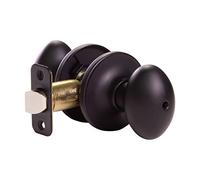 Design House 779181 Egg Privacy Bed and Bath Door Knob Matte Black