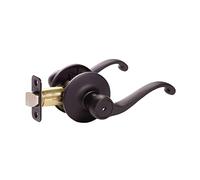Design House 779223 Scroll Privacy Bed and Bath Door Lever Matte Black