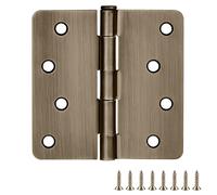 Design House Cerniera per porta in ottone anticato, 10,2 cm, raggio 1/4", confezione da 6, 186080, confezione da 6