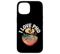 Design I Love Pho Soup Noodles Custodia per iPhone 15
