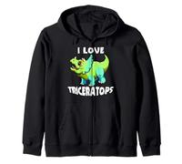 Design I Love Triceratops (Baby) Felpa con Cappuccio