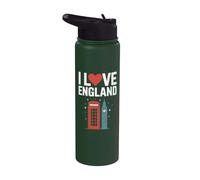 Design iconico dei monumenti di I Love England Stainless Steel Insulated Water Bottle