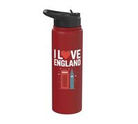 Design iconico dei monumenti di I Love England Stainless Steel Insulated Water Bottle