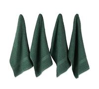 Design Imports DII Solid Dark Green Waffle Terry Dishtowel (Set of 4)