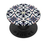 Design in stile floreale, motivo a piastrelle, elegante stile ornamentale PopSockets PopGrip Adesivo