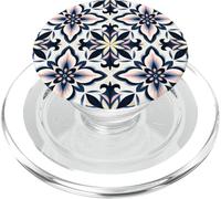 Design in stile floreale, motivo a piastrelle, elegante stile ornamentale PopSockets PopGrip per MagSafe