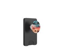 Design in stile tramonto tropicale, palme arte paesaggio sulla spiaggia PopSockets PopWallet per MagSafe