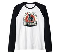 Design in Stile Vintage per Amanti dei Cani levrieri Italiani Maglia con Maniche Raglan
